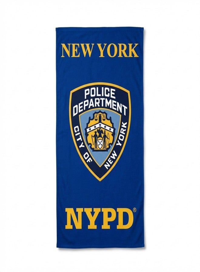 Artisan Owl New York Police Department NYPD Beach Towel - Soft Cotton Towel for Beach and Pool (Blue) - Image 1