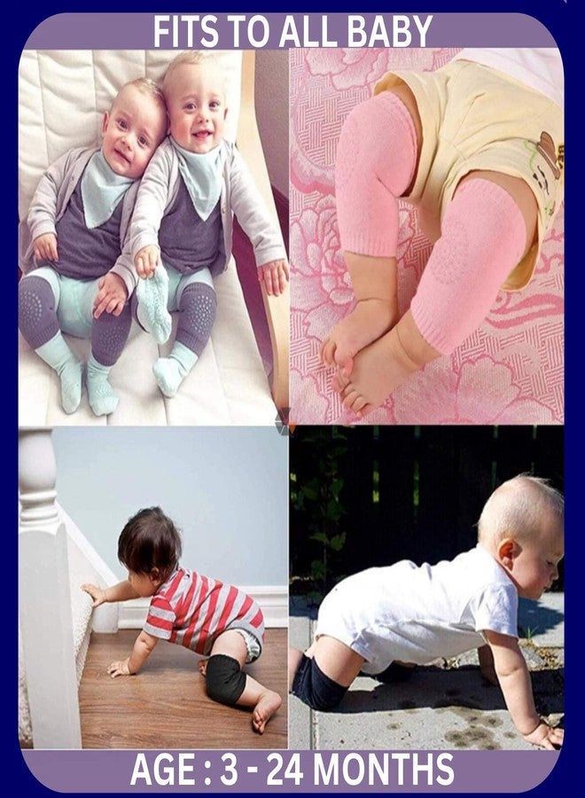 GUJISH Baby Knee Pads for Crawling - Soft and Adjustable - Protect Your Infant's Knees on Any Surface - Cute and Breathable Knee Protectors for Active Babies | 2 Set of Multicolor - Image 3