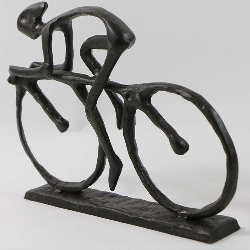 Bitopbi Cast Iron Art Sculpture Home Decoration Statue for The Bicycle Enthusiast Metal Figurine Art Home DÃ©cor for Runner Sportsman Cyclist Bicycle Enthusiast (4# Cyclist) - Image 2