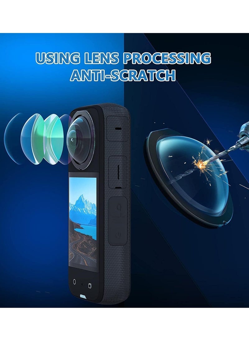 Anmi - 2Pcs Lens Cover for Insta360 X3, Camera Lens Protector Kit, Sticky Lens Guards Protection for Camera, Waterproof Transparent Lens Protector for 360x3, Camera Protection Accessories - Image 1