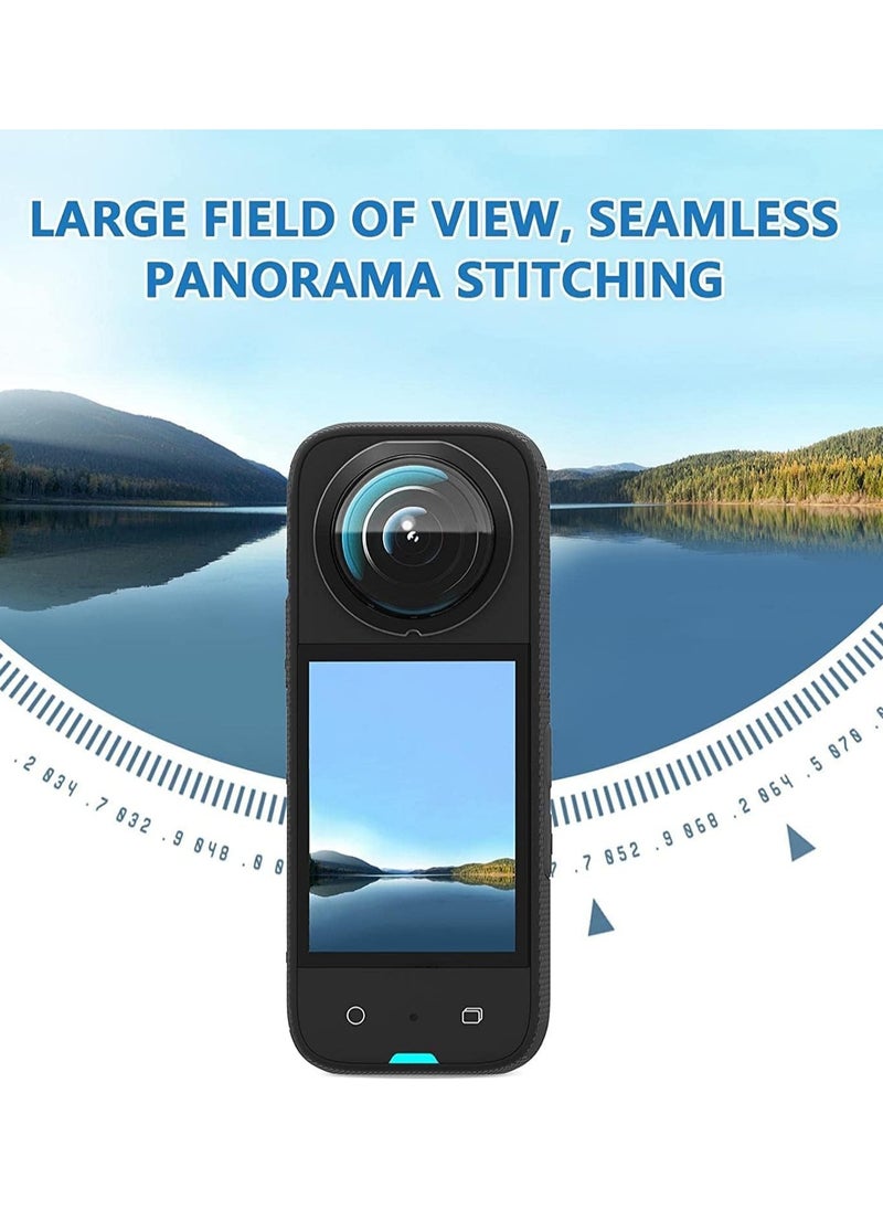 Anmi - 2Pcs Lens Cover for Insta360 X3, Camera Lens Protector Kit, Sticky Lens Guards Protection for Camera, Waterproof Transparent Lens Protector for 360x3, Camera Protection Accessories - Image 1