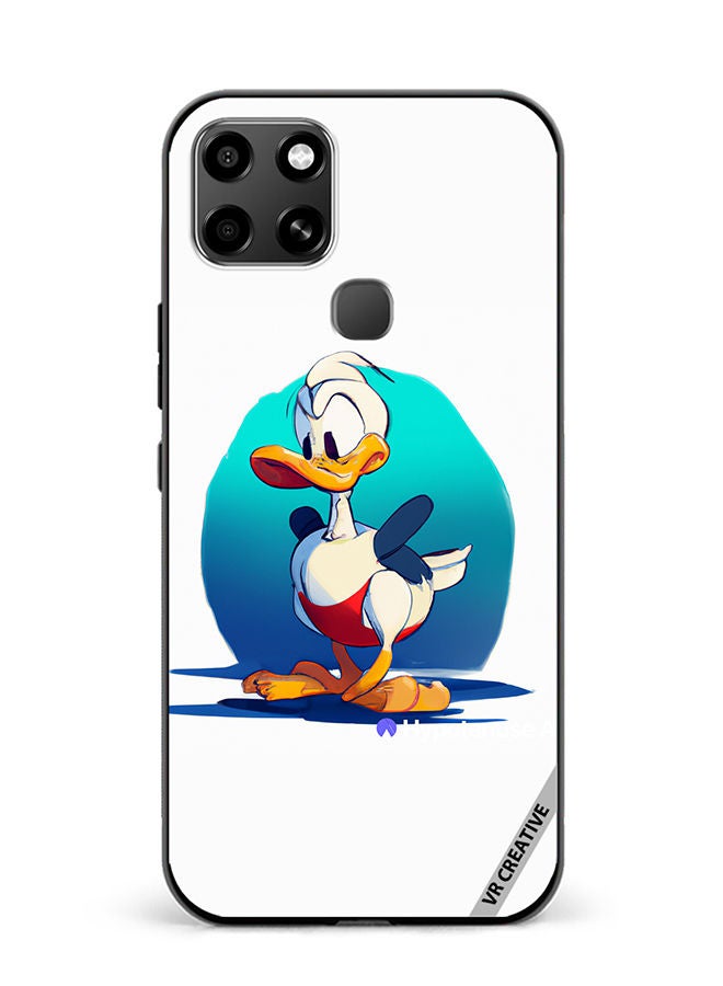 Protective Case Cover For Infinix Smart 6 Donald Duck Design Multicolour