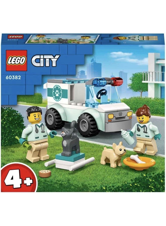 LEGO City Vet Van Rescue 60382 Building Toy Set (58 Pieces) - Image 1