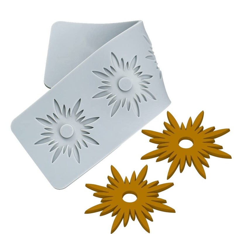 TUKE Silicone Mold 3D Star Fondant Lace Pad Cake Silicone Mold Cake Fondant Silicone Mold Fondant Clay Mould for Sugarcraft Polymer Clay Cupcakes Chocolate Candy Gray 916 x 26 x 012inch