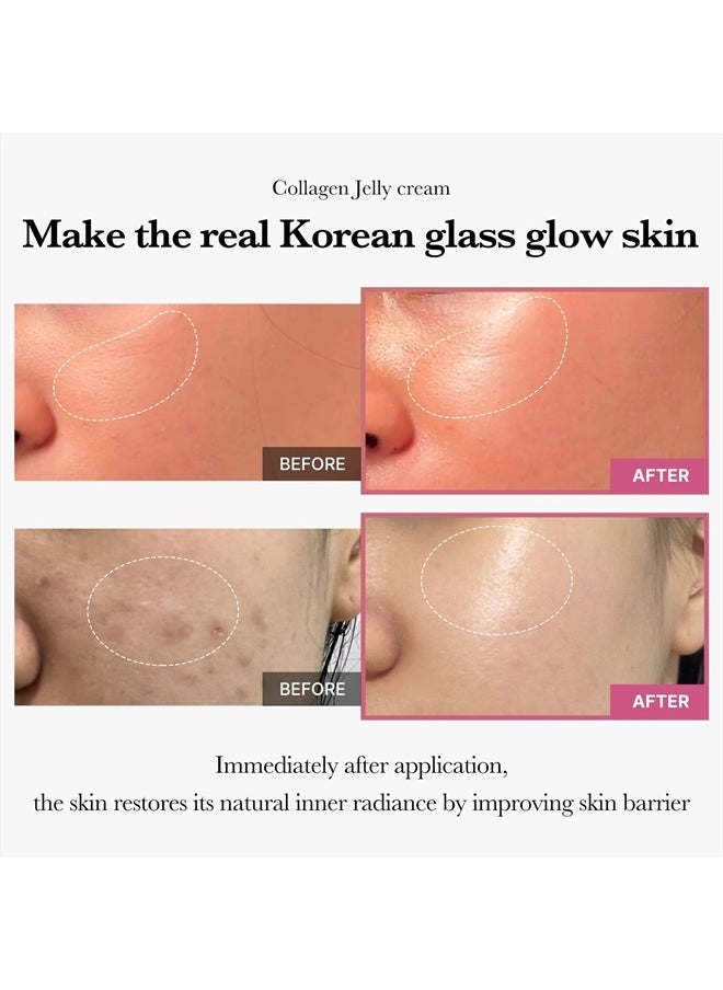 Medicube Collagen Jelly Cream- Niacinamide & Freeze-Dried Hydrolyzed Collagen - Boosts skin's barrier hydration and gives 24h Glow & Lifted Look - No artificial color, Korean skincare (3.71 fl.oz.)  - Image 2