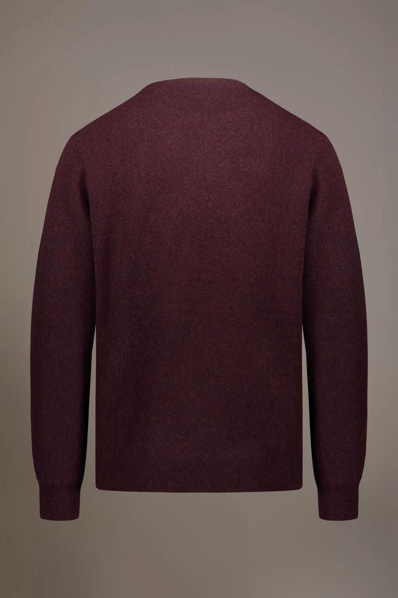 Doppelganger Red Round neck lambswool blend sweater - Bordeaux for Men | Best Price UAE