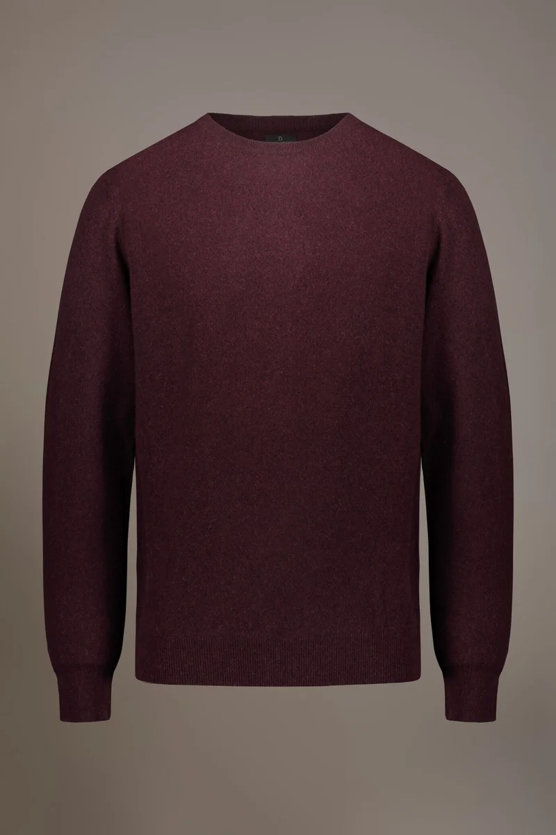 Doppelganger Red Round neck lambswool blend sweater - Bordeaux for Men | Best Price UAE
