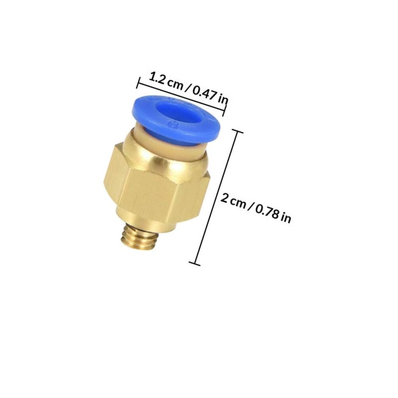 Pc4 M6 Pneumatic Quick Connect Fittings 10pcs Metal Push To Connect Air Hose Adapters - Image 3