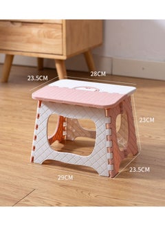 Generic Portable Home Outdoor Folding Stool, Pink  - Image 1