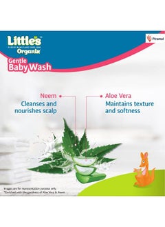 Little's Organix Gentle Baby Wash 400Mlpump Pack ; Dermatologically Tested ; With Organic Aloe Vera & Neem ; Ph Balanced ; All Skin Types  - Image 5
