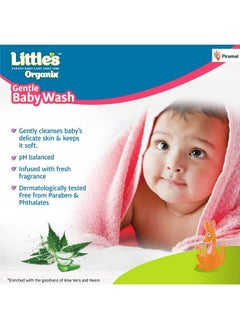 Little's Organix Gentle Baby Wash 400Mlpump Pack ; Dermatologically Tested ; With Organic Aloe Vera & Neem ; Ph Balanced ; All Skin Types  - Image 4