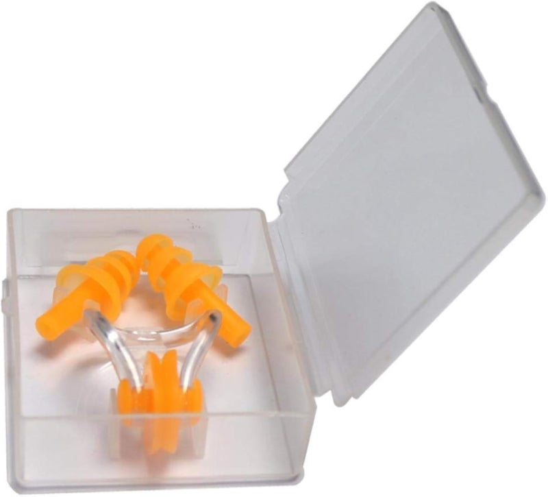 Swimming ear plugs &amp; nose Clip, soft silicone for swimming, diving, surfing, universal fit, 2724684506358