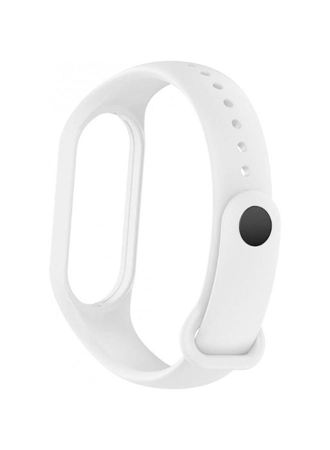 [لـ Xiaomi Mi Band 7] أساور ملونة للمعصم للنساء والرجال أحزمة سيليكون بديلة - أبيض