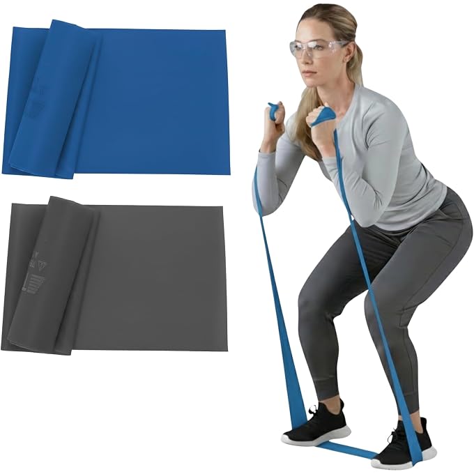 THERABAND Resistance Band Set, Professional Elastic Bands for Upper & Lower Body Exercise, Strength Training without Weights, Physical Therapy, Lower Pilates, Rehab, Beginner & Advanced Sets - Image 3