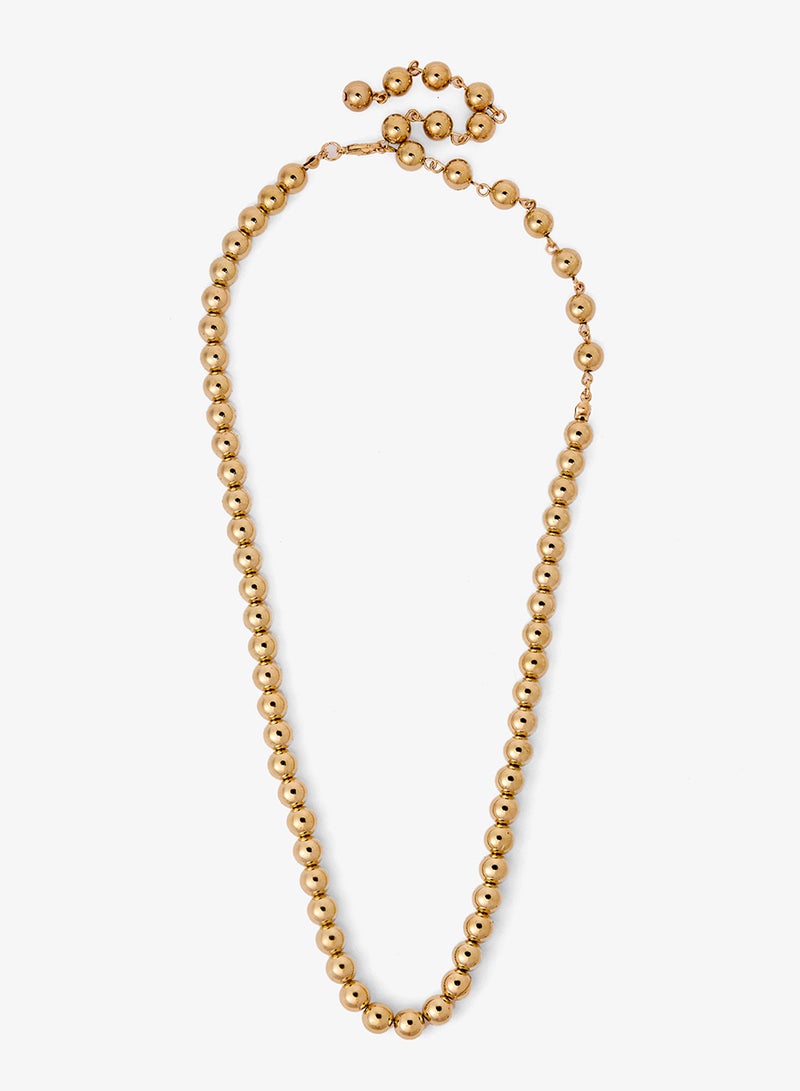 ELLA Metallic Evil Eye Layered Statement Necklace - Image 1