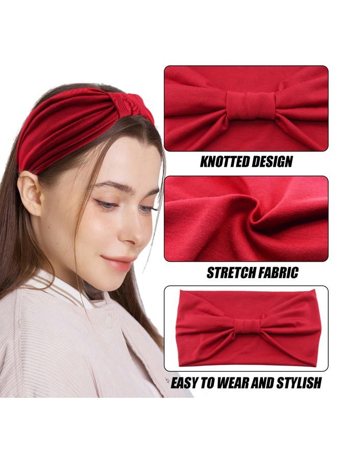 Yeshan Wide Headbands for Women Non Slip Turban Headband, Boho Elastic Headband Sweat Bands Yoga Hair Bands for Women's Hair，Pack of 8  - Image 3