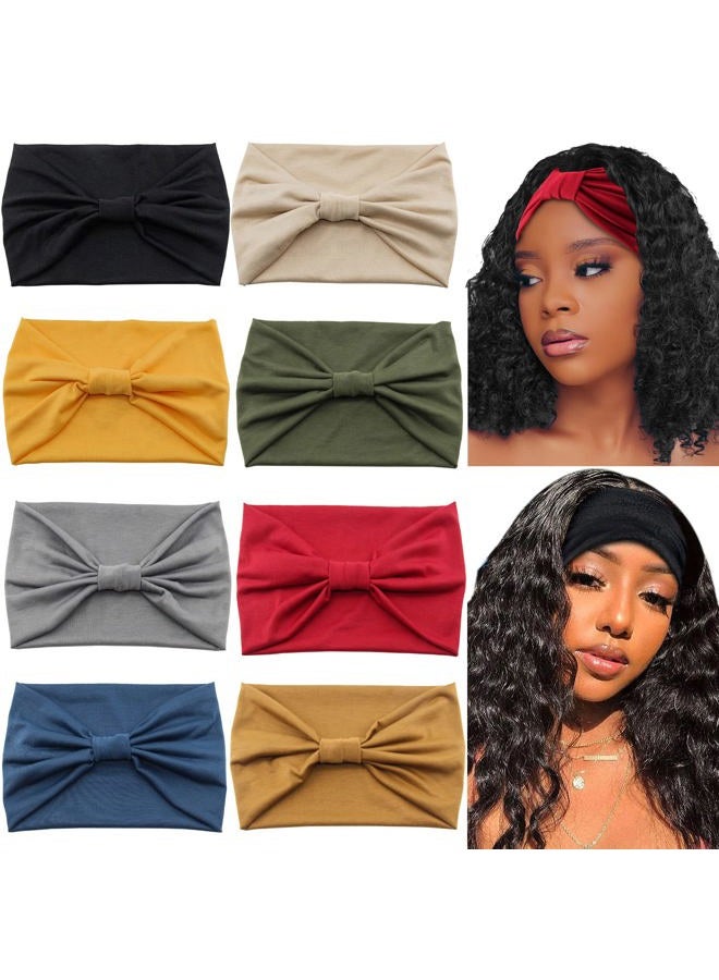 Yeshan Wide Headbands for Women Non Slip Turban Headband, Boho Elastic Headband Sweat Bands Yoga Hair Bands for Women's Hair，Pack of 8  - Image 1