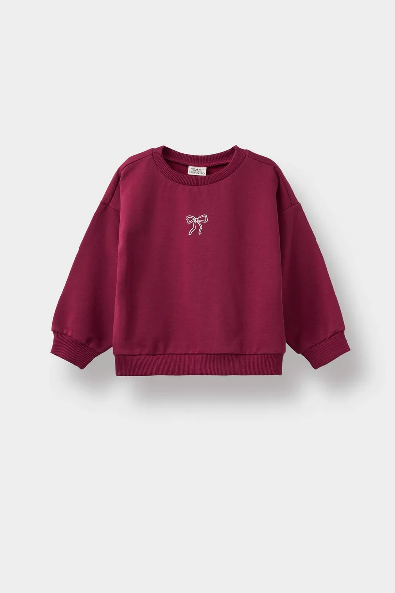 ديفاكتو Baby Boy Regular Fit Soft Fuzzy Lined Thin Sweatshirt