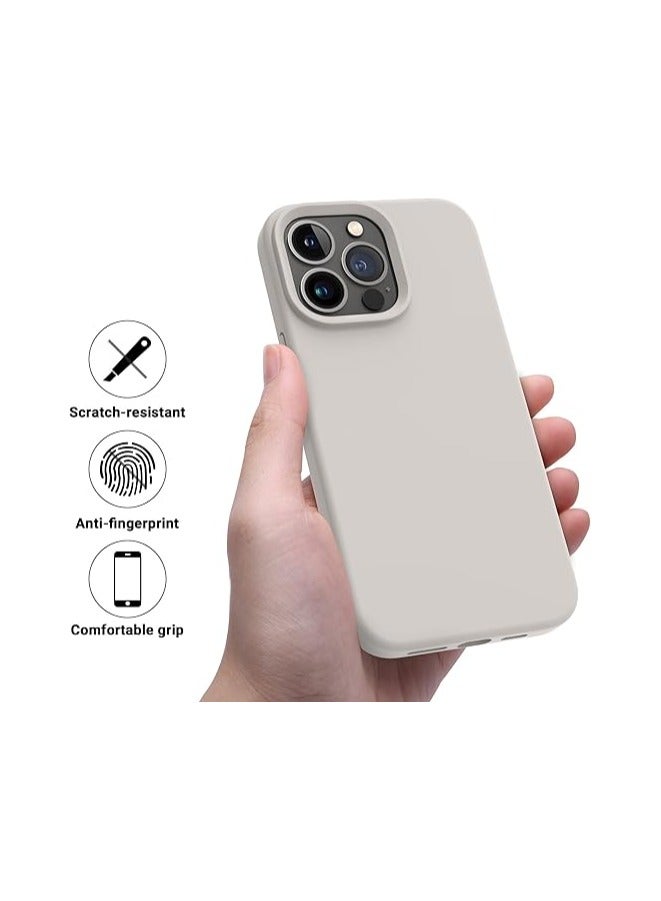 ACLIX Silicone Case Compatible with iPhone 12\12 Pro , Slim Liquid Silicone  Layer Soft Gel Rubber Shockproof, Protective Phone Case Cover with TPU Lining (Stone) - Image 4