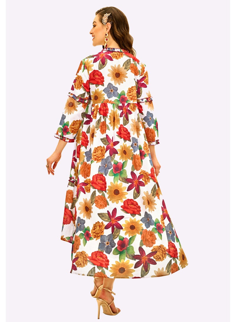 Sara Arabia Floral Mix Jalabiya - Image 2