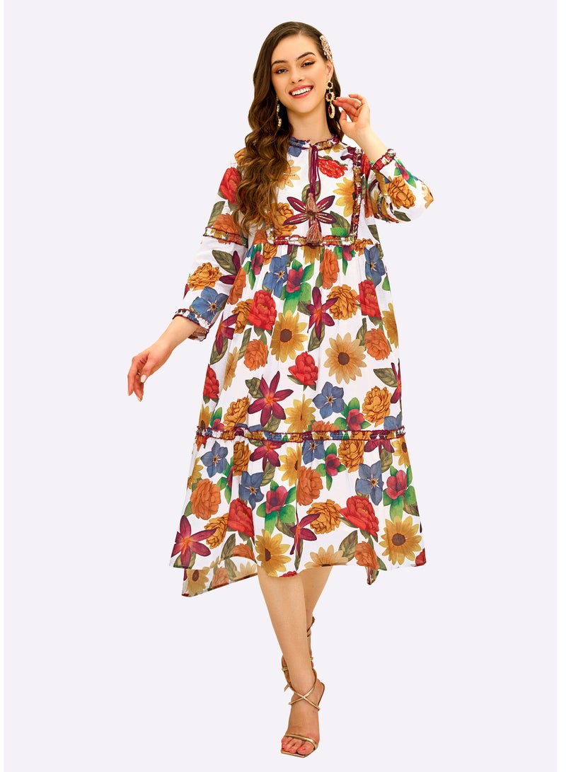 Sara Arabia Floral Mix Jalabiya - Image 1