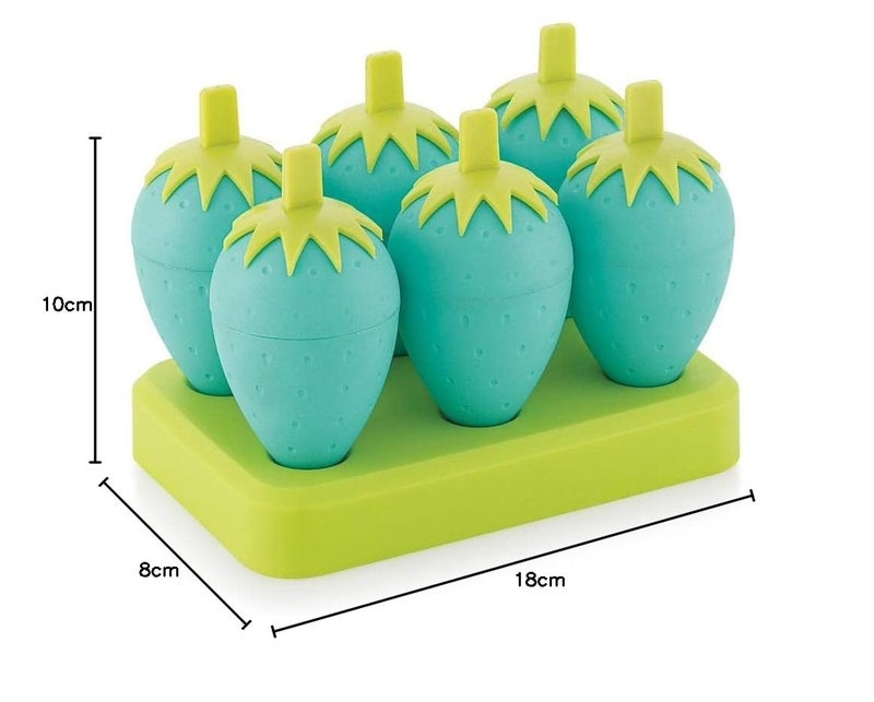 PUTHAK Food Grade EasilyRemovable BPAFree Dishwasher Safe Frozen Ice Cream Mould Lolly Pop Candy Popsicle Plastic Random Color BerryBerry - Image 5