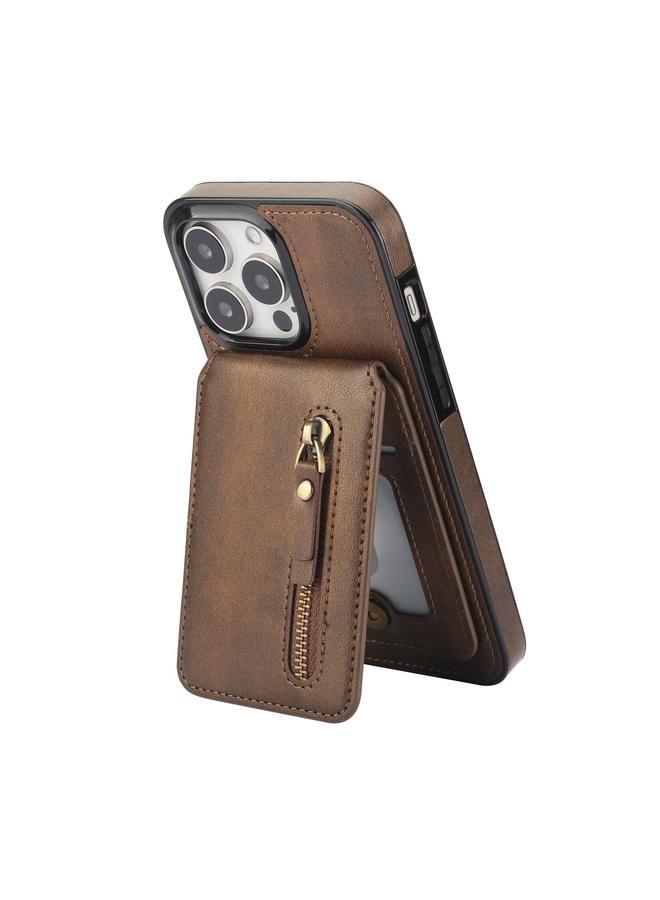 Zaboon Case For iPhone 11 Pro Zipper Wallet Split MagSafe Leather Back Phone Case - Image 2