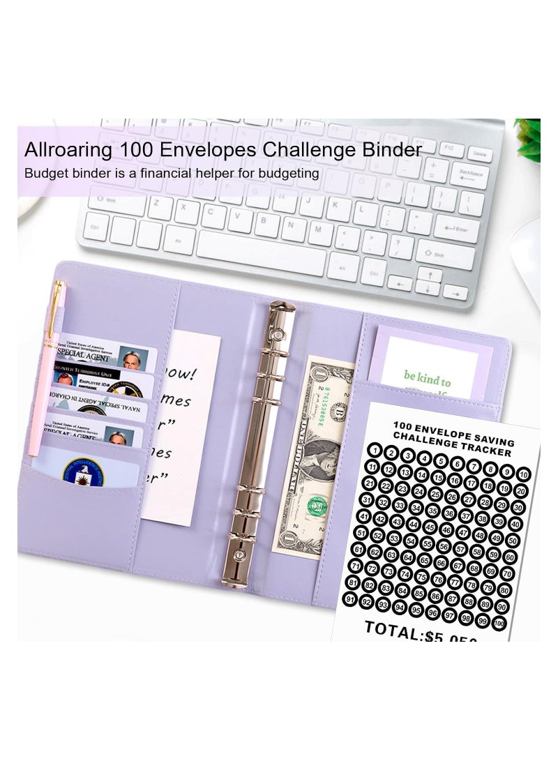 Zikra 100 ظرف تحدي توفير المال 100 ظرف تحدي مجلد 100 يوم تحدي الظرف مجموعة مجلد توفير المال طريقة سهلة وممتعة لتوفير $5,050 مخطط الميزانية كتاب توفير A5 - Image 2