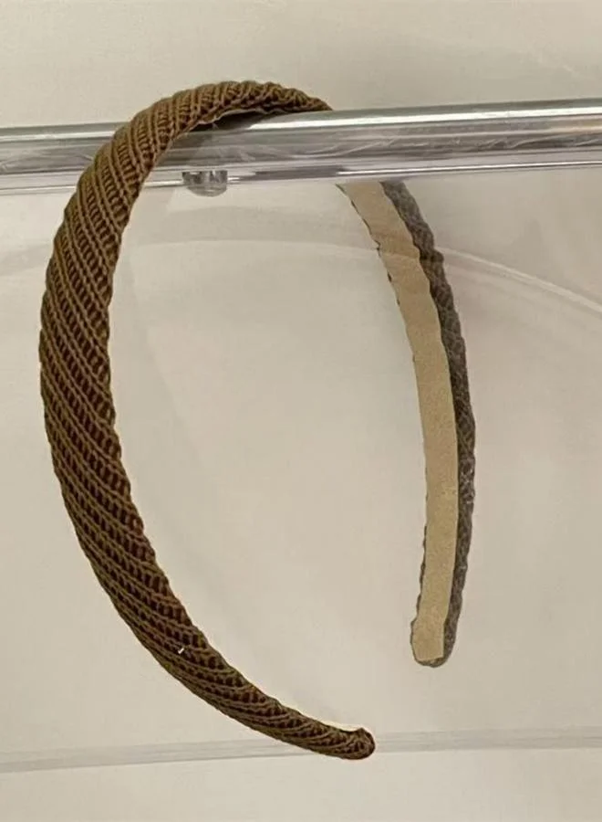 Take Two Brown Textured Headband