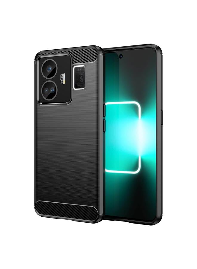 اس-توب جراب هاتف Realme GT3 من ألياف الكربون المصقولة TPU - Image 1