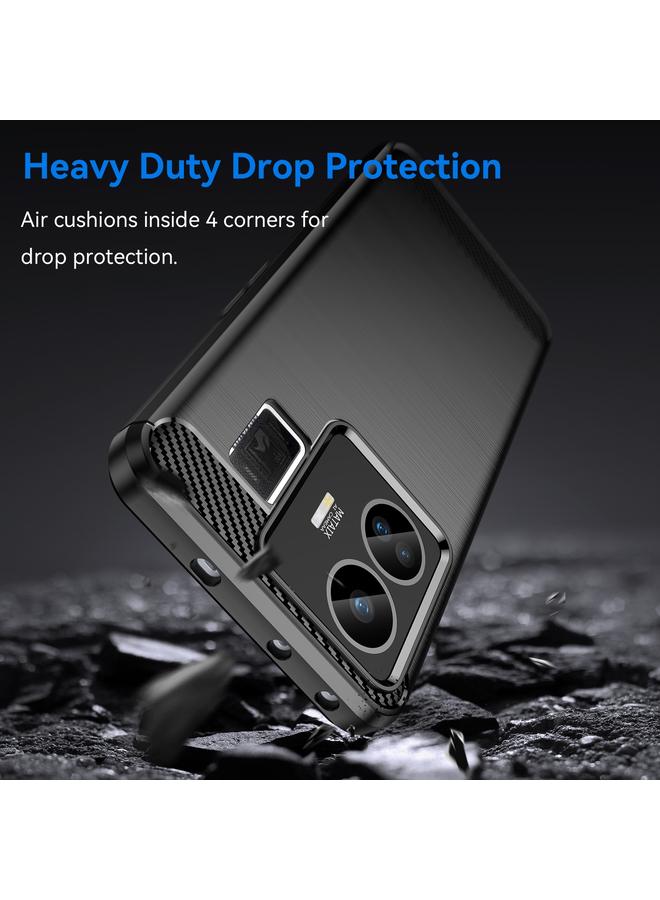 اس-توب جراب هاتف Realme GT3 من ألياف الكربون المصقولة TPU - Image 3