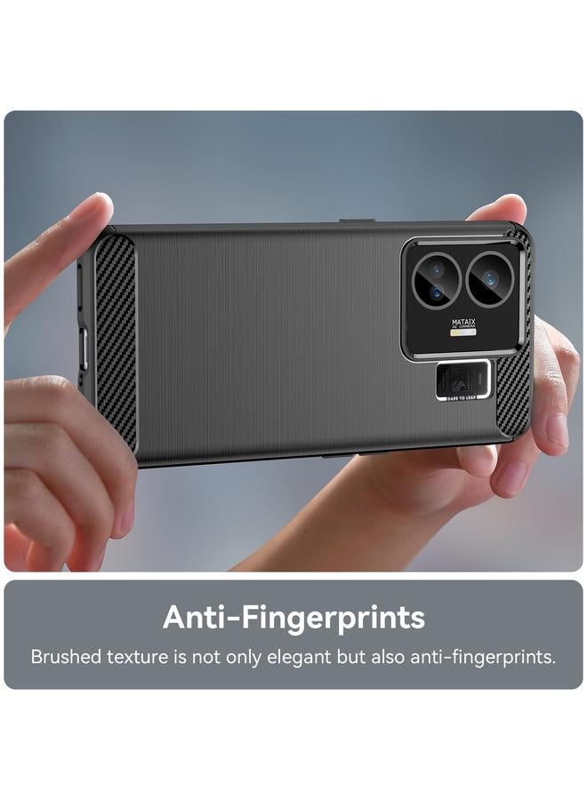 اس-توب جراب هاتف Realme GT3 من ألياف الكربون المصقولة TPU - Image 5