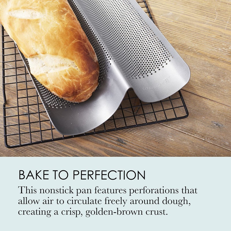 Chicago Metallic Commercial II Non-Stick Perforated French Bread Pan, Perfect for creating a crisp, golden-brown crust, - Image 4