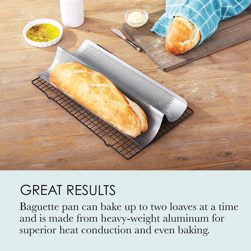 Chicago Metallic Commercial II Non-Stick Perforated French Bread Pan, Perfect for creating a crisp, golden-brown crust, - Image 3