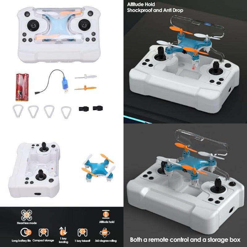 Mini Drone RC Quadcopter With LED Lights Safety Frame - Image 1