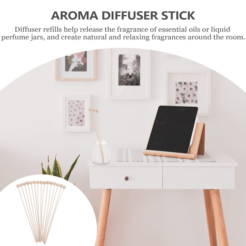30 pcs Fragrance Diffuser Wood Bead Diffuser Sticks for Home Office Spa - Image 3