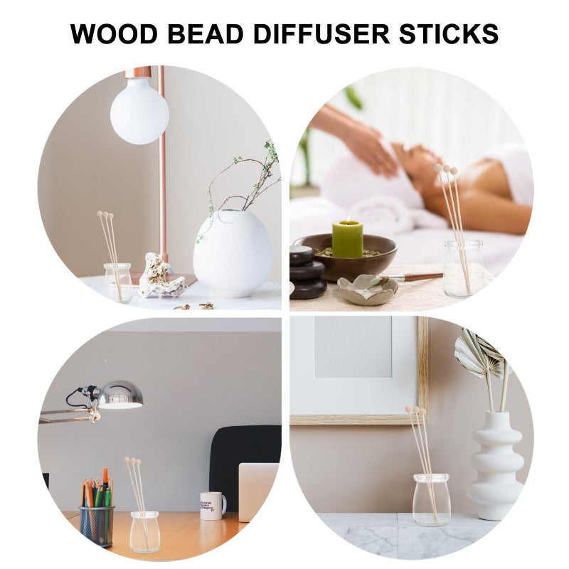 30 pcs Fragrance Diffuser Wood Bead Diffuser Sticks for Home Office Spa - Image 2