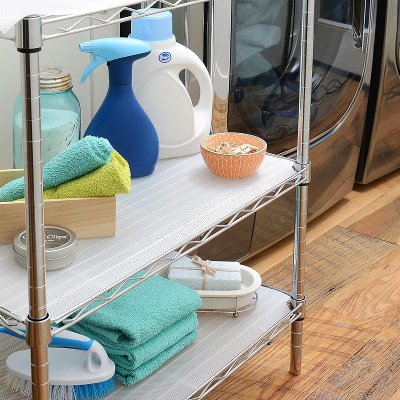 Con-Tact Brand Duraliner Shelf Liner - Non-Adhesive Multi-Use Drawer Liner | Versatile Protection & Organization | Vinyl, Waterproof | 24" x 10' Diamond Clear - Image 3