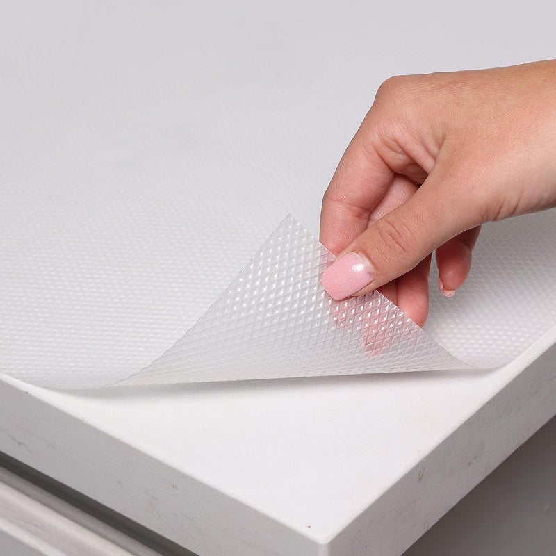 Con-Tact Brand Duraliner Shelf Liner - Non-Adhesive Multi-Use Drawer Liner | Versatile Protection & Organization | Vinyl, Waterproof | 24" x 10' Diamond Clear - Image 4
