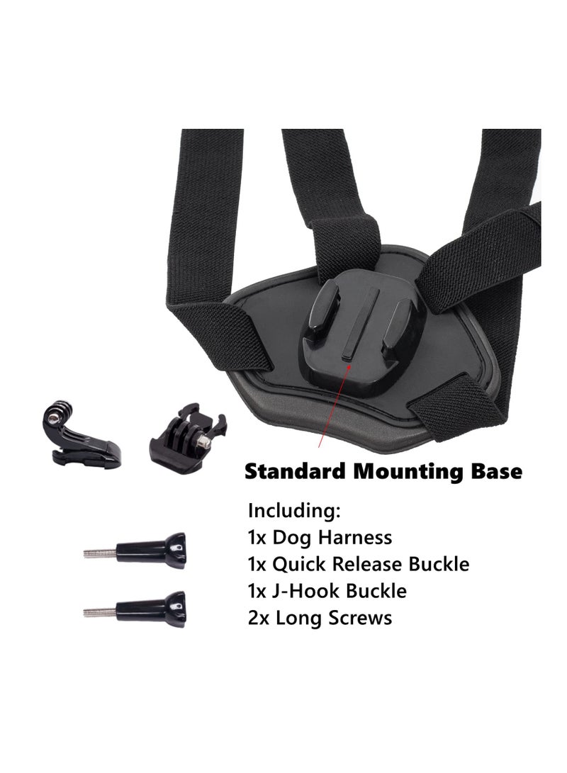 SYOSI Dog Harness Mount for GoPro, Adjustable Dog Harness Vest GoPro Pet Mount Dog Camera Mount GoPro Dog Back Mount GoPro Dog Fixation for Gopro Hero All Models, Suitable for Small Medium Large Dogs - Image 2