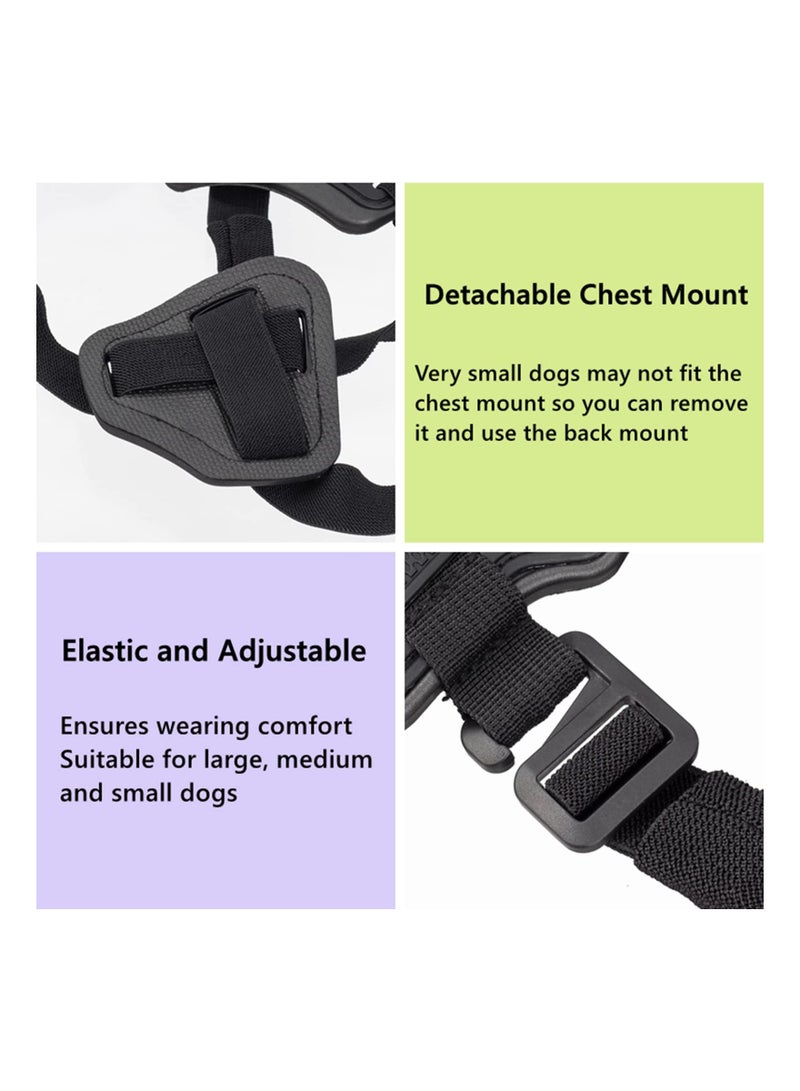 SYOSI Dog Harness Mount for GoPro, Adjustable Dog Harness Vest GoPro Pet Mount Dog Camera Mount GoPro Dog Back Mount GoPro Dog Fixation for Gopro Hero All Models, Suitable for Small Medium Large Dogs - Image 4