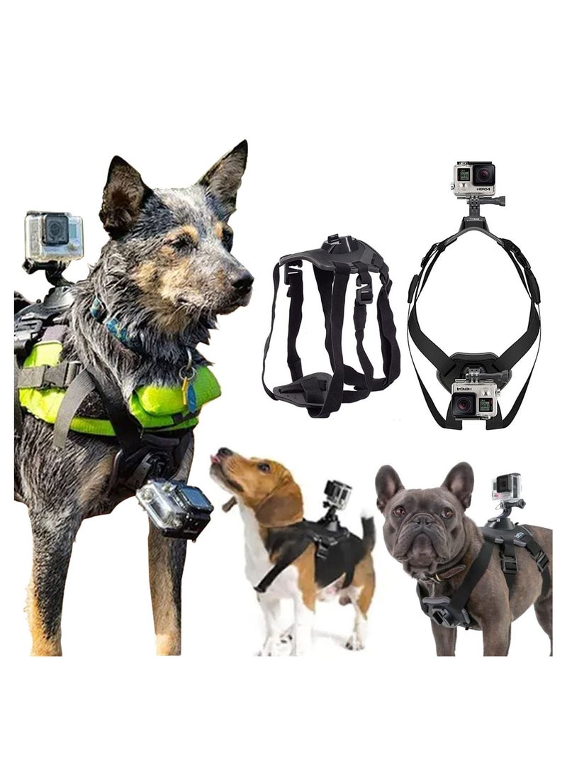 SYOSI Dog Harness Mount for GoPro, Adjustable Dog Harness Vest GoPro Pet Mount Dog Camera Mount GoPro Dog Back Mount GoPro Dog Fixation for Gopro Hero All Models, Suitable for Small Medium Large Dogs - Image 1