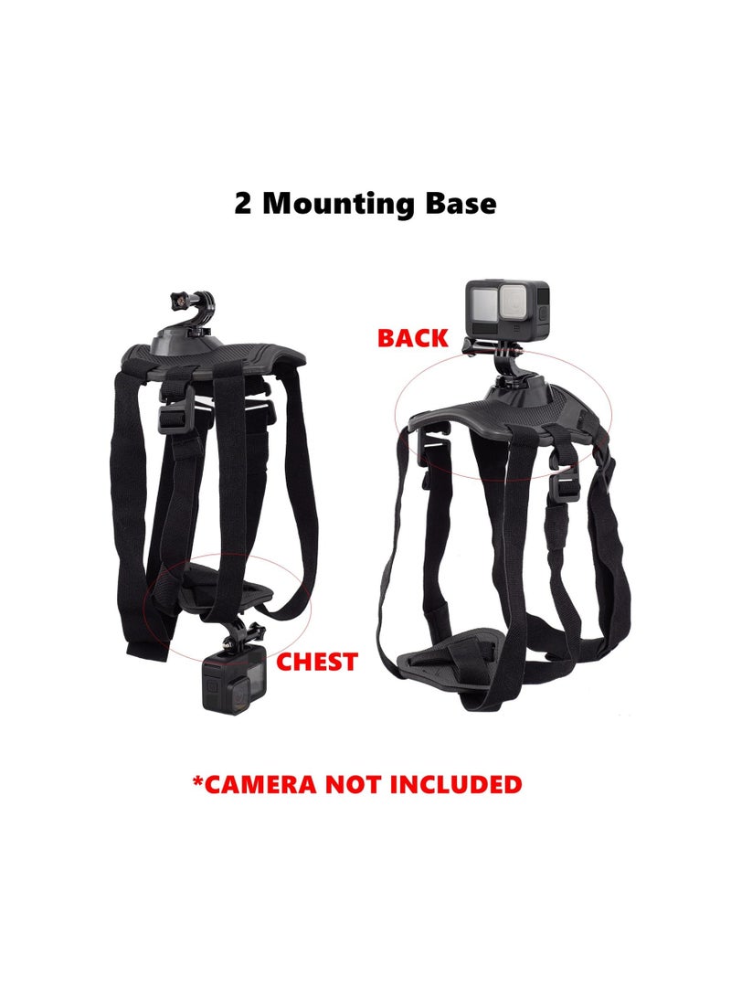 SYOSI Dog Harness Mount for GoPro, Adjustable Dog Harness Vest GoPro Pet Mount Dog Camera Mount GoPro Dog Back Mount GoPro Dog Fixation for Gopro Hero All Models, Suitable for Small Medium Large Dogs - Image 5