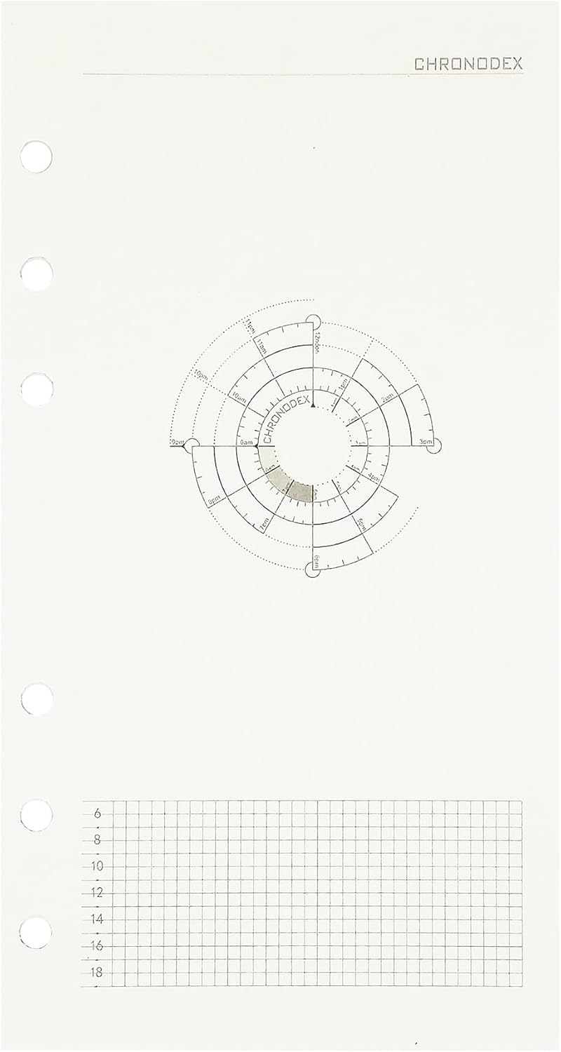 Zelten 1 Pack A6 45 Sheets/90 Pages Time Chart Loose Leaf Punched Paper Refills Paper for 6 Hole Binder Personal Organizer Diary Notebook Refillable Planner - Image 2