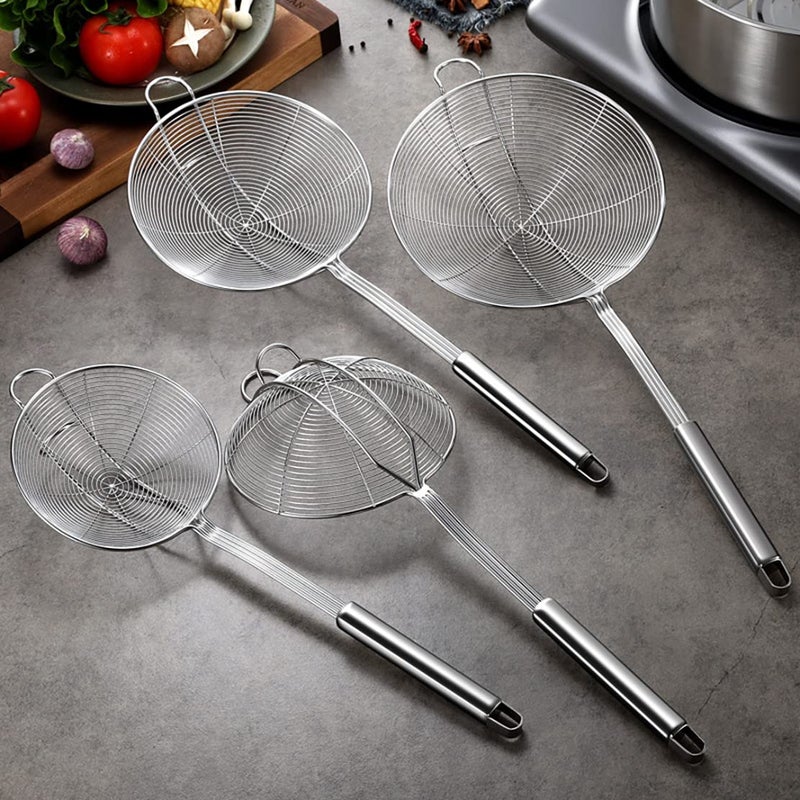Top Chef Top Chef Deep Fry Strainer Skimmer Ladle Colander for Cooking Frying Brothing Blanching Stainless Steel 54 Premium 1 Pack - Image 5
