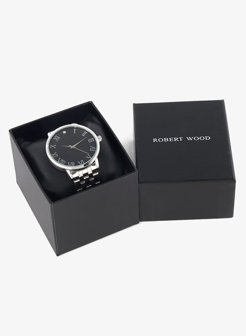 روبرت وود ساعة يد بحزام معدني بعقارب - Image 5