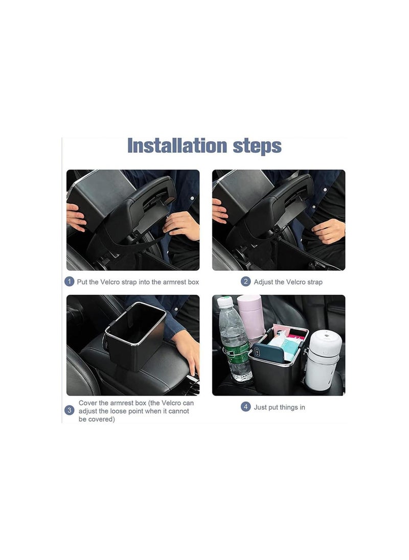 Generic - Armrest Storage Box for Your Car, Car Armrest Storage Box, Car Arm Rest Storage Box, Armrest Storage Box for Car, Car Armrest Storage Box with 2 Cup Holders, Armrest Storage Box (Beige-2) - Image 1