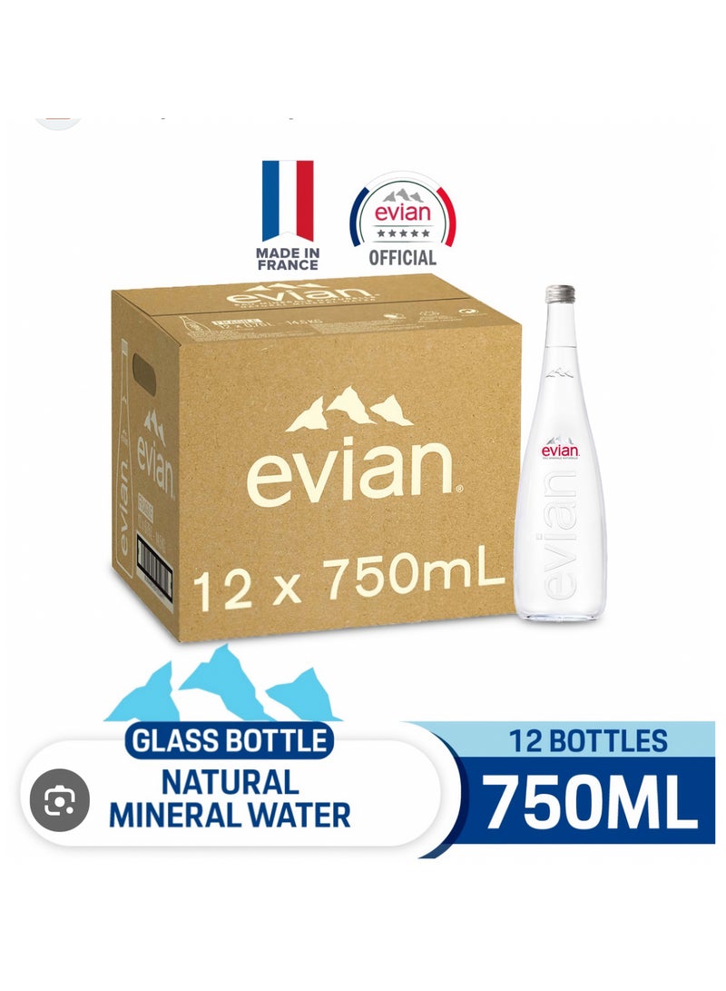 Evian Natural Mineral Water Glass  - 750ML (Pack of 12) - Image 3