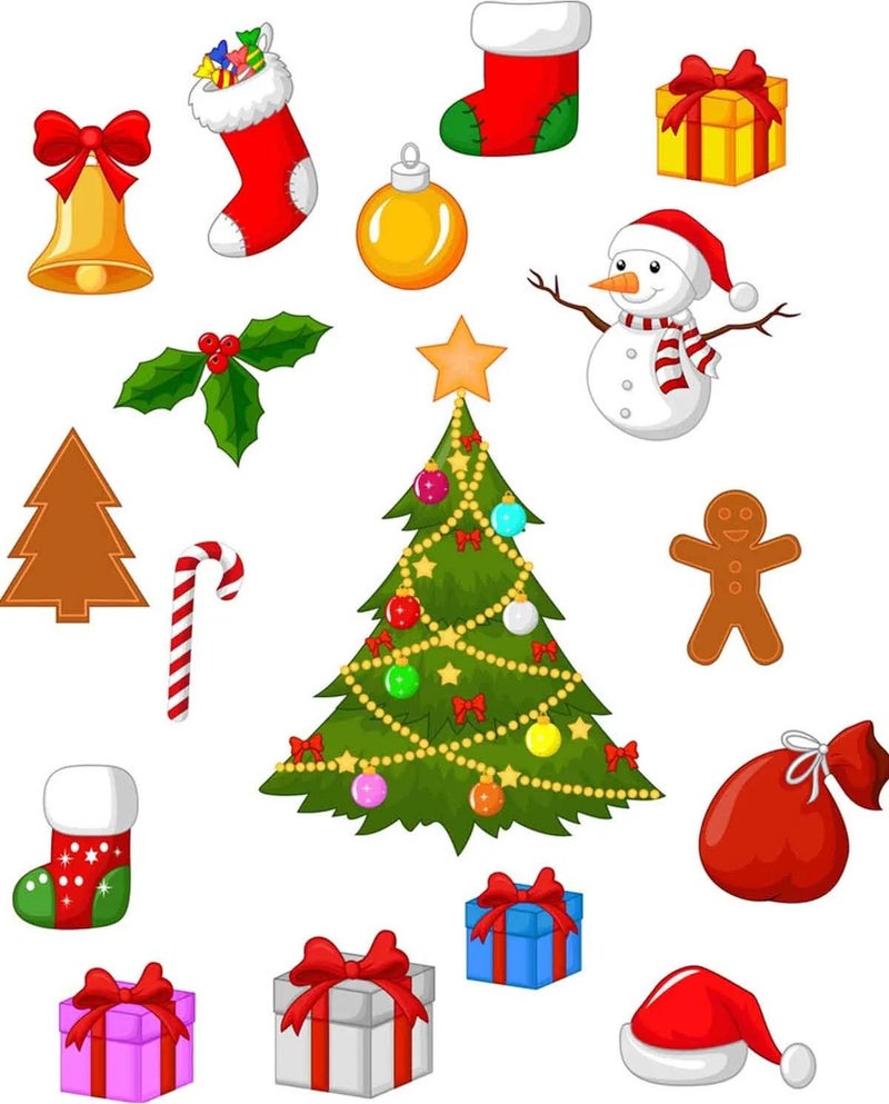 Kt Grup New Year Merry Christmas Special Cut Glass Wall Door Sticker Sets - Christmas Set - Image 4