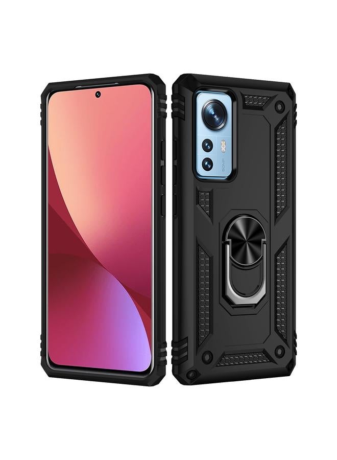 إيروريكس جراب لهاتف Xiaomi 12 مقاوم للصدمات مصنوع من مادة TPU + PC مع حامل - Image 2